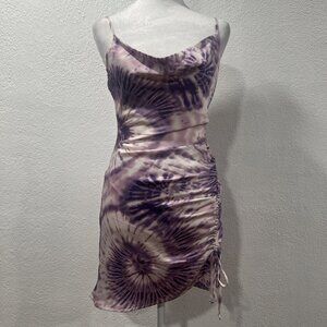 Kendall & Kylie Multi-Color Polyester Strappy Mini Dress Size Small Ruffled Lace